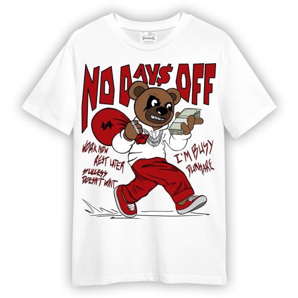 Red Taxi 12s Shirt - No Day Off Bear Shirt Unisex Matching Jordan Shirt Jezsport.com