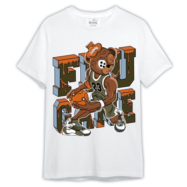 Olive 5s Shirt, Graphic Flu Game Bear Shirt Outfit Jezsport.com