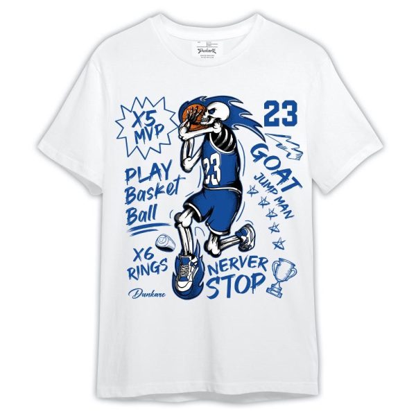 Low Space Royal 11s Shirt, Never Stop G.O.A.T Shirt Outfit Matching Jordan Shirt Jezsport.com