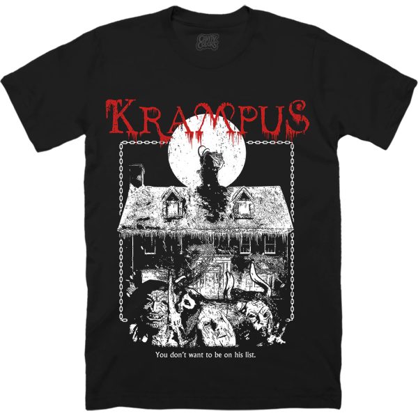 Krampus: There Goes The Neighborhood - T-shirt (Glow In The Dark) Funny Halloween Shirt For Halloween Jezsport.com