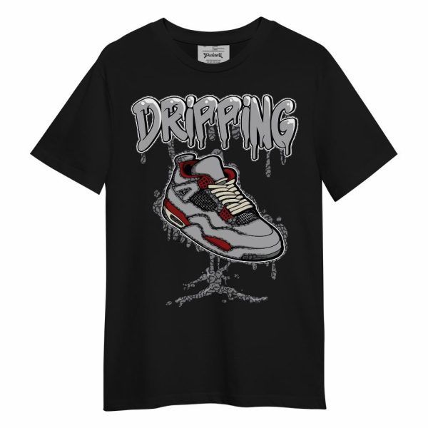 Cement Grey 3s Shirt - Dripping Shoe 4S Graphic Unisex Shirt Matching Jordan Shirt Jezsport.com