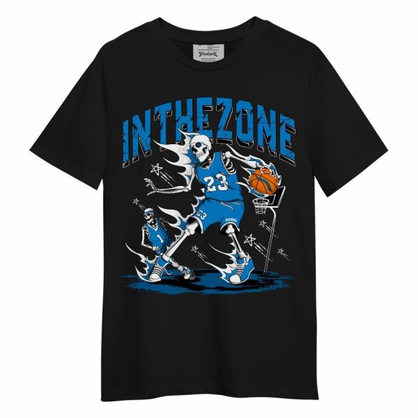 Industrial Blue 4s Shirt, 23 G.O.A.T Skeleton Basketball Military Blue 4s Outfit Unisex Shirt Matching Jordan Shirt Jezsport.com