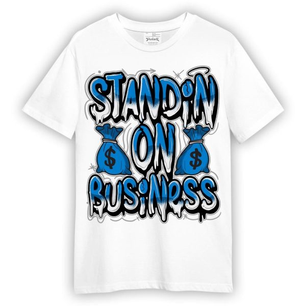 Industrial Blue 4s Shirt - Standin' Business Graphic Shirt Unisex Matching Jordan Shirt Jezsport.com