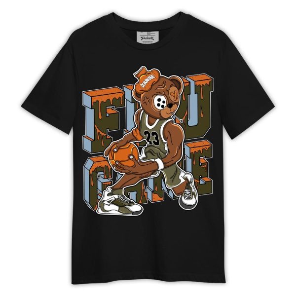 Olive 5s Shirt, Graphic Flu Game Bear Shirt Outfit Jezsport.com