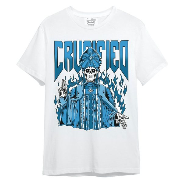 Powder Blue 9s Shirt - Crucified Skeleton Unisex Shirt Matching Jordan Shirt Jezsport.com