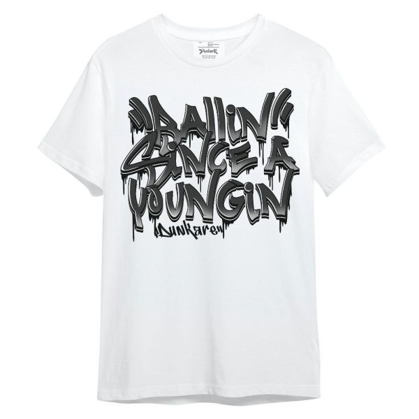 White Thunder 4s Shirt, Ballin Since A Youngin Typo Unisex Shirt Jezsport.com