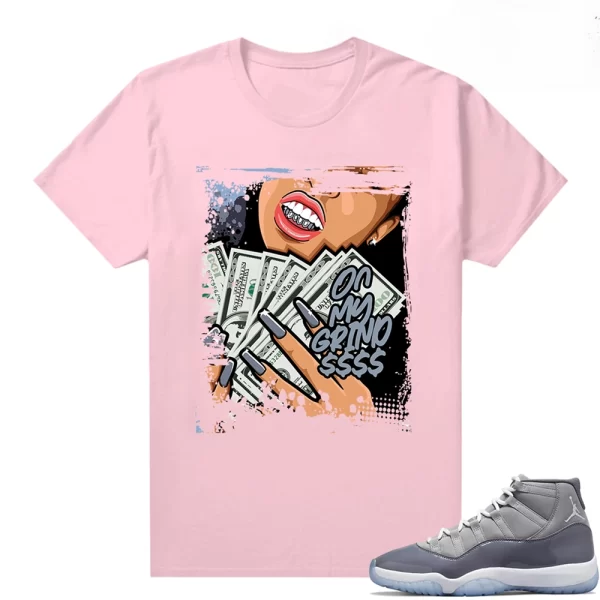 Jordan 11 Cool Grey Shirts To Match Sneaker Match Tees Pink On My Grind, Matching Jordan Shirt Jezsport.com