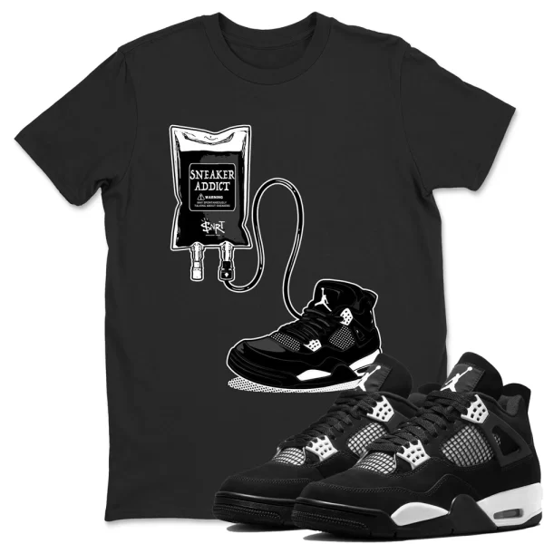 Sneaker Therapy Sneaker Tee, Casual Unisex Cotton Sneaker T-Shirt To Match Jordan 4s White Thunder, Matching Jordan Shirt Jezsport.com