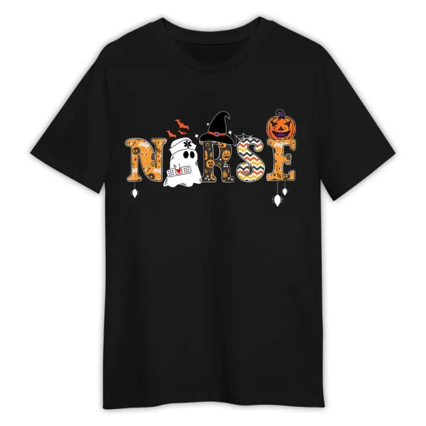 Halloween Nurse T-Shirt, Nurse Shirt, School Nurse Shirt, Nurse Life Shirt, Nursing Student Halloween Gift For Nurse Jezsport.com