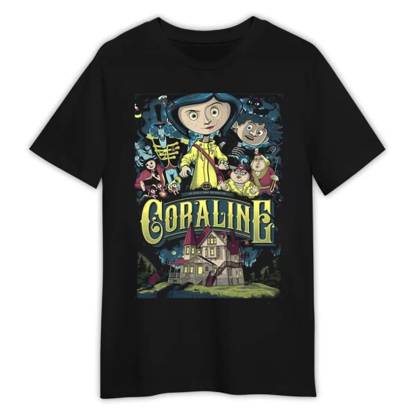 Coraline Best Design For Coraline Movie T-Shirt, Caroline Shirt, Halloween Shirt, Horror Movie Shirt, Cartoon Shirt Jezsport.com