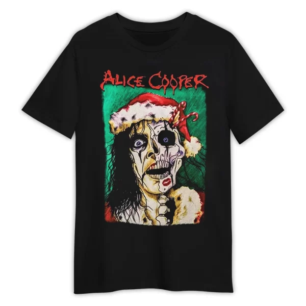 Alice Cooper Unisex T-Shirt, Funny Retro 90s T-Shirt, Ugly Christmas Party Shirt, Family Christmas Shirt Jezsport.com