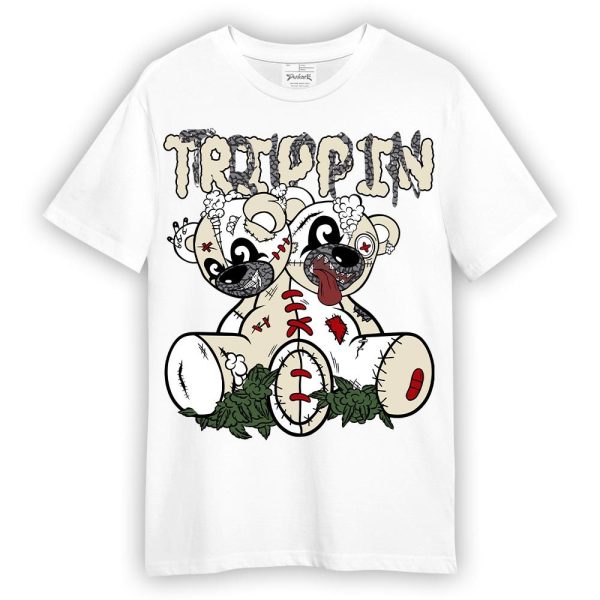 Cement Grey 3s Shirt - Trippin Bear Shirt Unisex Matching Jordan Shirt Jezsport.com