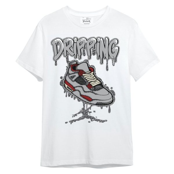 Cement Grey 3s Shirt - Dripping Shoe 4S Graphic Unisex Shirt Matching Jordan Shirt Jezsport.com