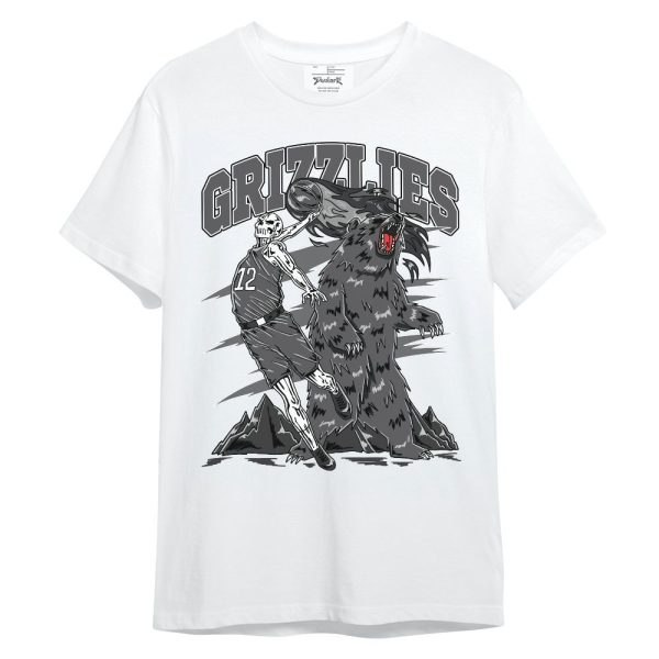 White Thunder 4s Shirt - Grizzly Bear Skeleton Unisex Shirt Jezsport.com