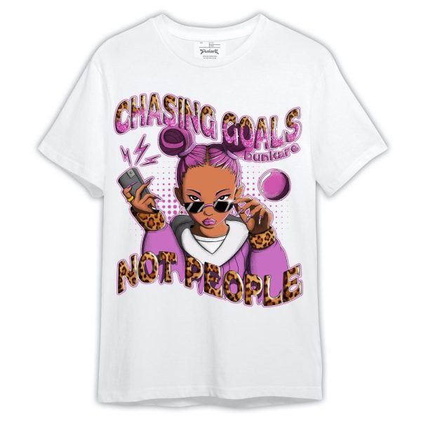 Hyper Violet 4s Shirt, Chasing Goals Black Girl Shirt Outfit 1805 LGH Matching Jordan Shirt Jezsport.com