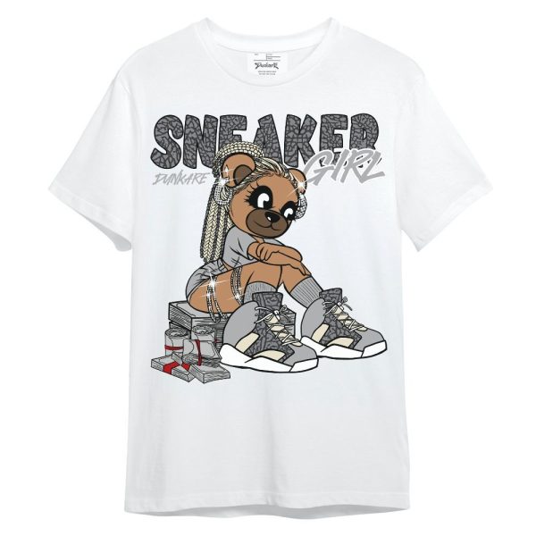 Cement Grey 3s Shirt - Sneaker Girl Bear Unisex Shirt Matching Jordan Shirt Jezsport.com