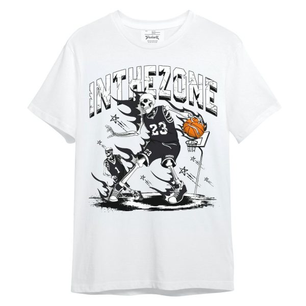 White Thunder 4s Shirt, 23 G.O.A.T Skeleton Basketball Unisex Shirt Jezsport.com