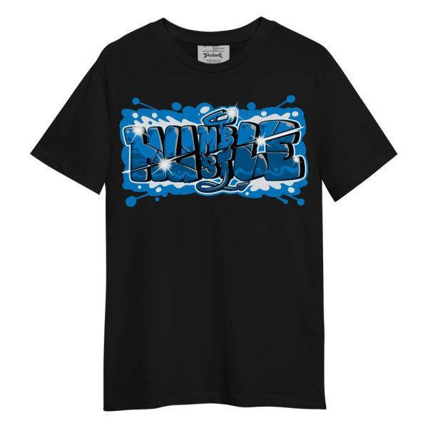 Industrial Blue 4s Shirt - Humbled Hustles Graphic Unisex Shirt Matching Jordan Shirt Jezsport.com