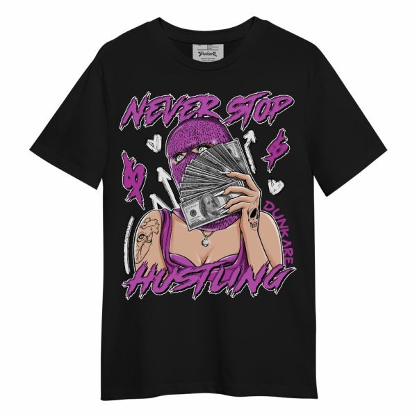 Hyper Violet 4s Shirt - Hustling Unque Unisex Shirt Matching Jordan Shirt Jezsport.com