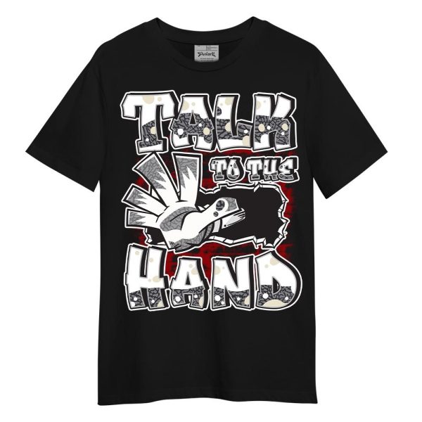 Cement Grey 3s Shirt - Talk To Hand Graphic Shirt Unisex Matching Jordan Shirt Jezsport.com