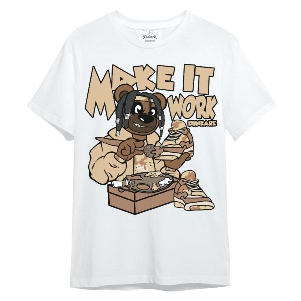 Desert Camo 3s Shirt - Pull It Off Bear Unisex Shirt Matching Jordan Shirt Jezsport.com