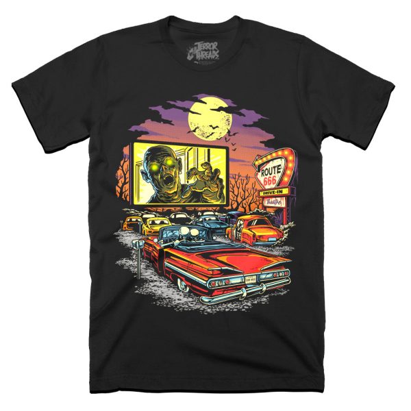 Route 666 Drive-In T-Shirt Funny Halloween Shirt For Halloween Jezsport.com