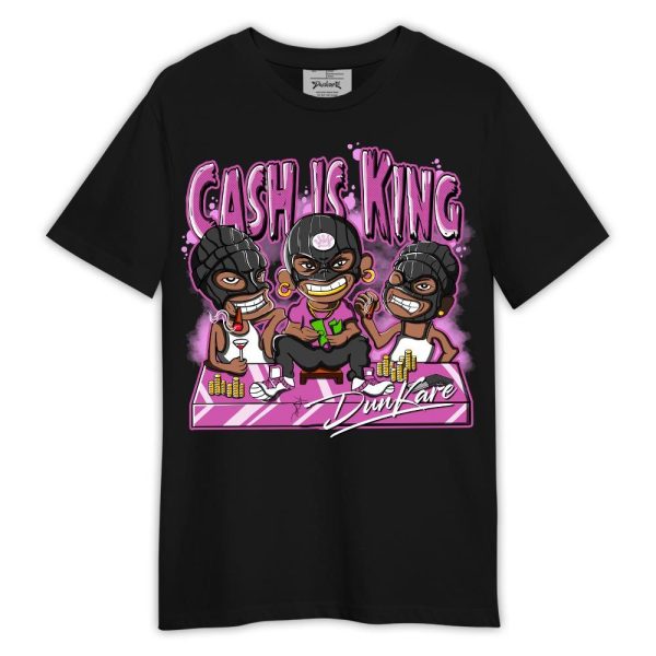 Hyper Violet 4s Shirt, Cash Is King Robber Gang Shirt Outfit 1005 LGH Matching Jordan Shirt Jezsport.com