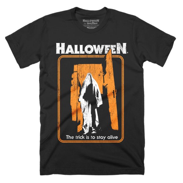 Halloween The Trick Is To Stay Alive T-Shirt Funny Halloween Shirt For Halloween Jezsport.com