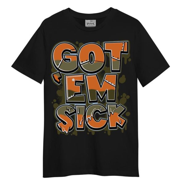 Olive 5s Shirt - Gotten 'Em Sick Graphic Shirt Unisex Jezsport.com