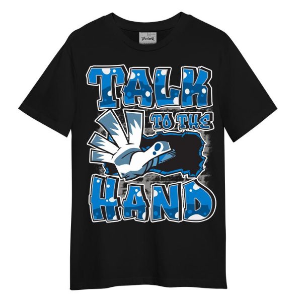 Industrial Blue 4s Shirt - Talk To Hand Graphic Shirt Unisex Matching Jordan Shirt Jezsport.com