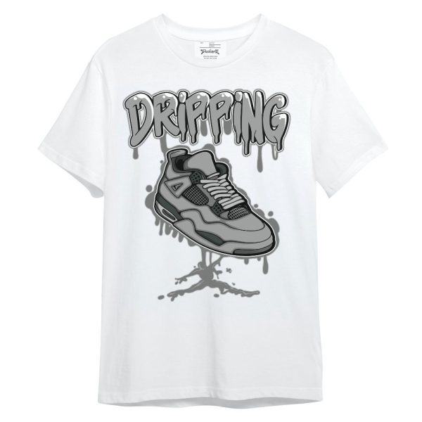 Black Wolf Grey 12s Shirt - Dripping Shoe 4S Graphic Unisex Shirt Matching Jordan Shirt Jezsport.com