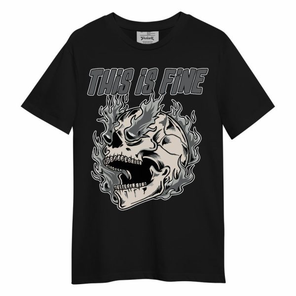 Paris Cement Grey 4s Shirt - Blazing Skull Unisex Shirt Matching Jordan Shirt Jezsport.com