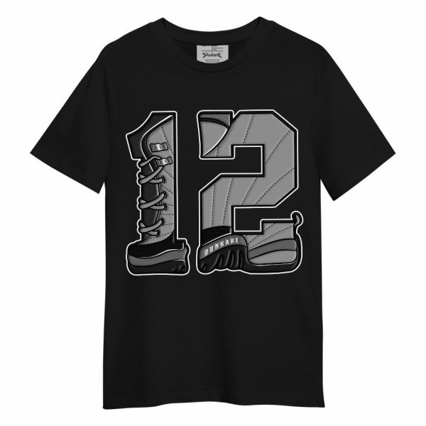 Black Wolf Grey 12s Shirt, Number 12s Unisex Shirt Matching Jordan Shirt Jezsport.com