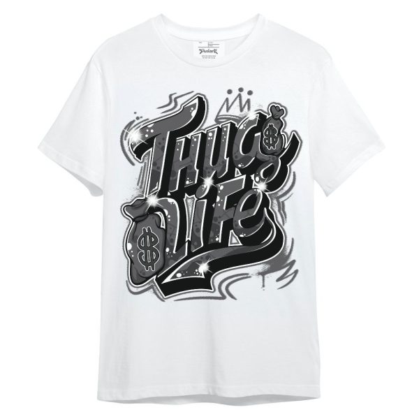 White Thunder 4s Shirt - Free Thug Living Graphic Unisex Shirt Matching Jordan Shirt Jezsport.com