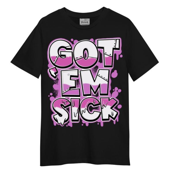 Hyper Violet 4s Shirt - Gotten 'Em Sick Graphic Shirt Unisex Matching Jordan Shirt Jezsport.com