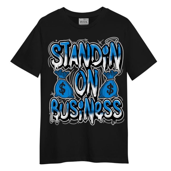 Industrial Blue 4s Shirt - Standin' Business Graphic Shirt Unisex Matching Jordan Shirt Jezsport.com