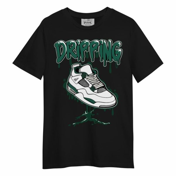 Oxidized Green 4s Shirt - Dripping Shoe 4S Graphic Unisex Shirt Matching Jordan Shirt Jezsport.com