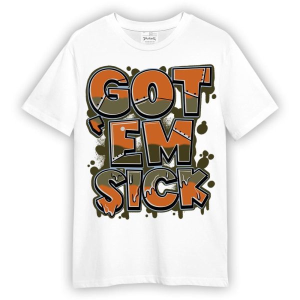 Olive 5s Shirt - Gotten 'Em Sick Graphic Shirt Unisex Jezsport.com