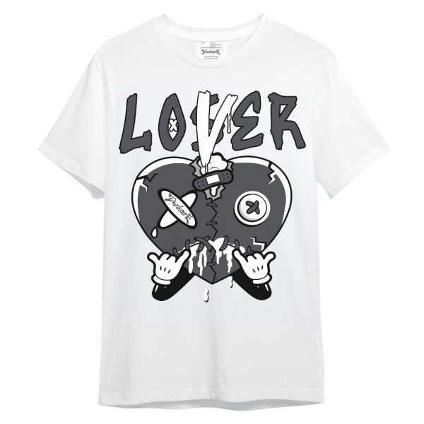 White Thunder 4s Shirt, Loser Lover Drip Heart Unisex Shirt Matching Jordan Shirt Jezsport.com