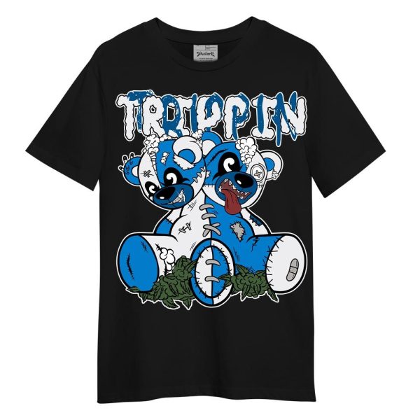 Industrial Blue 4s Shirt - Trippin Bear Shirt Unisex Matching Jordan Shirt Jezsport.com