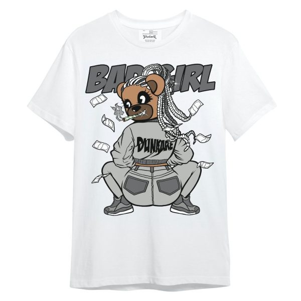 Paris Cement Grey 4s Shirt - Rebellious Girl Bear Unisex Shirt Matching Jordan Shirt Jezsport.com