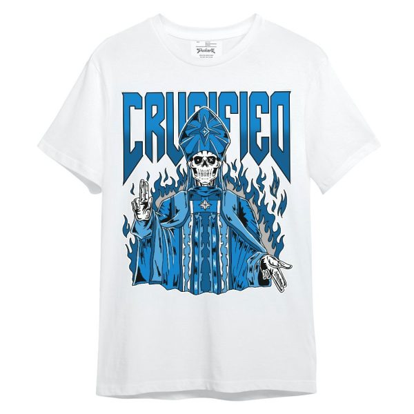 Industrial Blue 4s Shirt - Crucified Skeleton Unisex Shirt Matching Jordan Shirt Jezsport.com