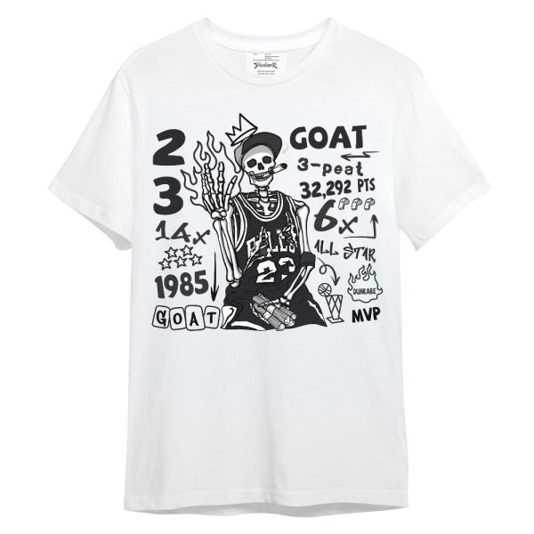 White Thunder 4s Shirt, Number 23 G.0.A.T Unisex Shirt Matching Jordan Shirt Jezsport.com