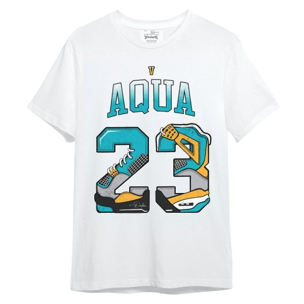 Retro Aqua 5s Shirt, Number 23 4s Unisex Shirt Jezsport.com