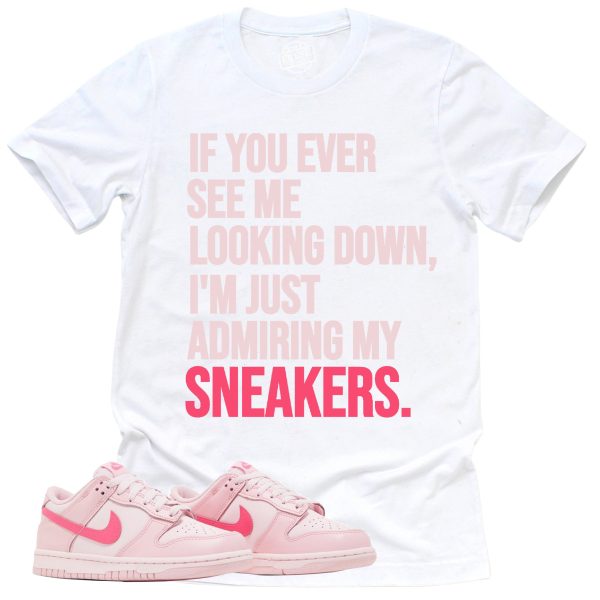 Admiring My Sneakers Shirt, Retro Dunk Triple Pink Sneaker Match Tee Jezsport.com