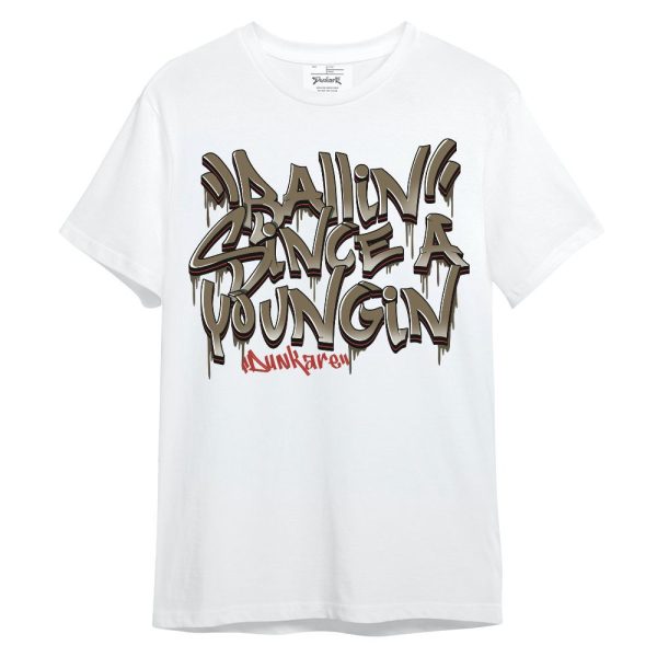 Olive 9s Shirt, Ballin Since A Youngin Typo Unisex Shirt Jezsport.com