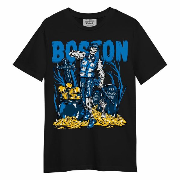 Industrial Blue 4s Shirt - Goldrush Skeleton Unisex Shirt Matching Jordan Shirt Jezsport.com