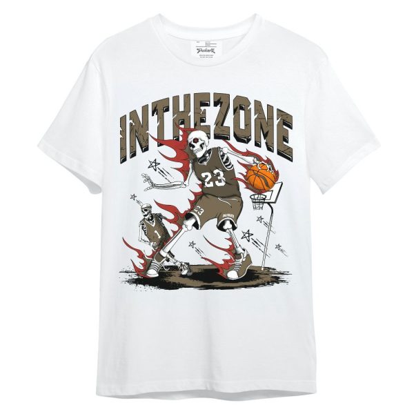 Olive 9s Shirt, 23 G.O.A.T Skeleton Basketball Unisex Shirt Jezsport.com