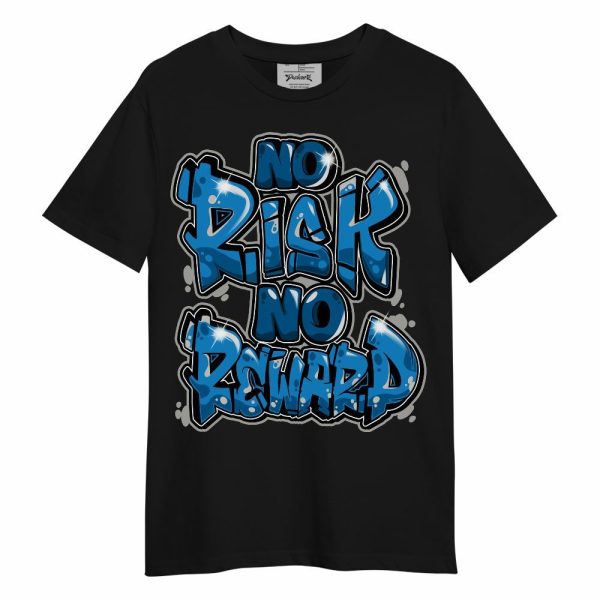 Industrial Blue 4s Shirt - No Risks No Reward Unisex Shirt Matching Jordan Shirt Jezsport.com