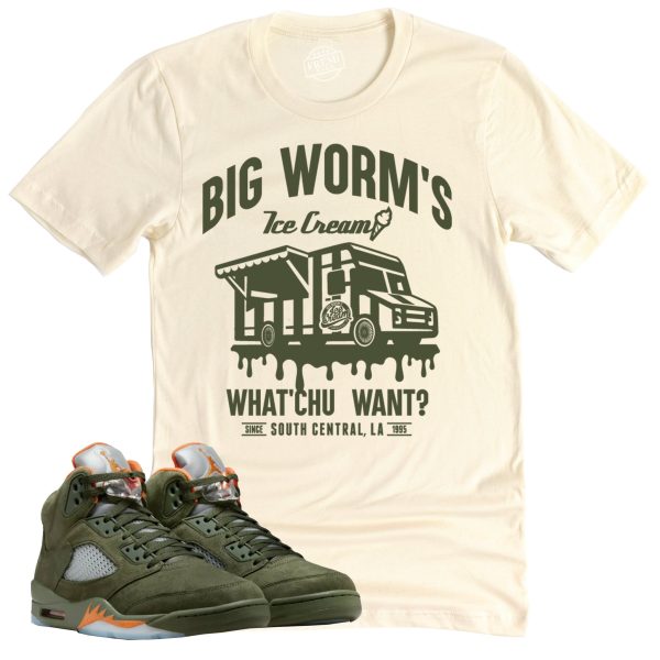 BW's Ice Cream Shop Shirt, Air Jordan 5 Olive Sneaker Match Tee Jezsport.com